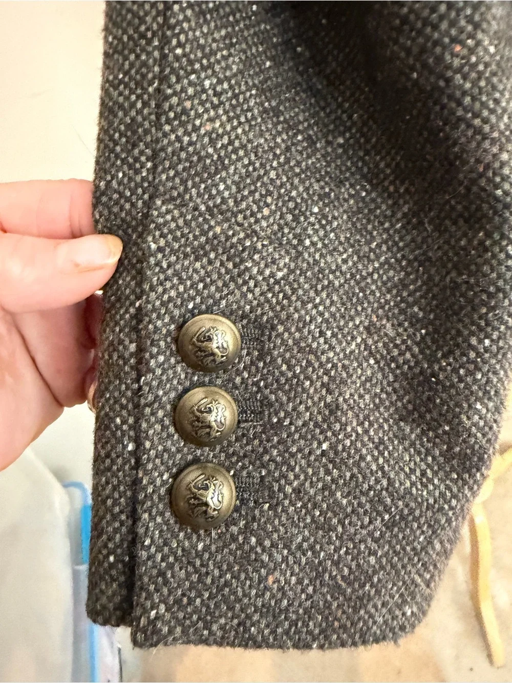 Banana Republic Women’s Tweed Military-Inspired -SZ 10- Double-Breasted Blazer